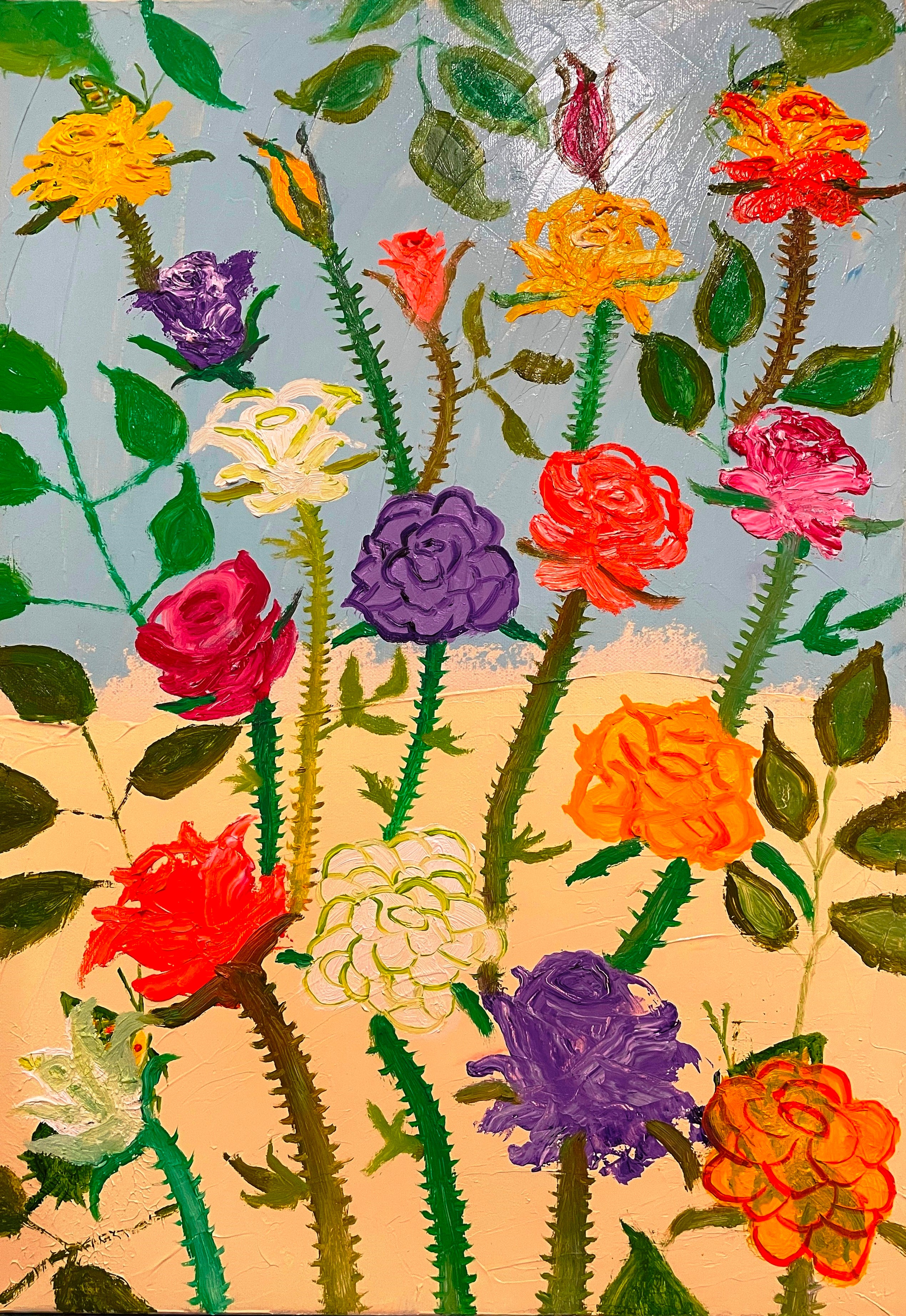 Roses 08 - Oil on Canvas - Original painting